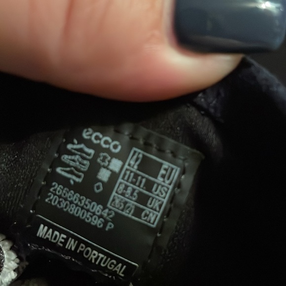 ECCO BLUE LEATHER TALL BOOTS. - Picture 7 of 7